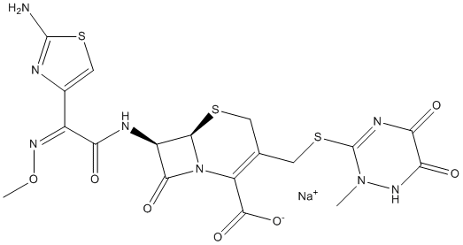 Ceftriaxone Sodium Trihydrate Structure